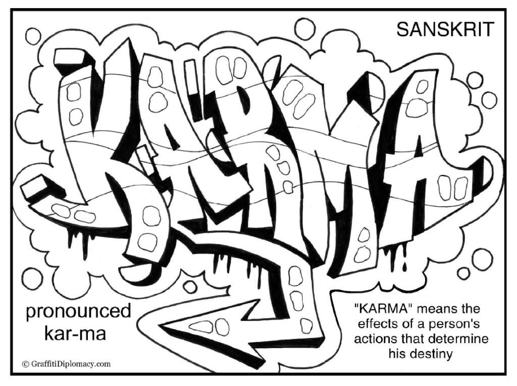 1024x766 Graffiti Coloring Page, Free Printable Graffiti Room Signs