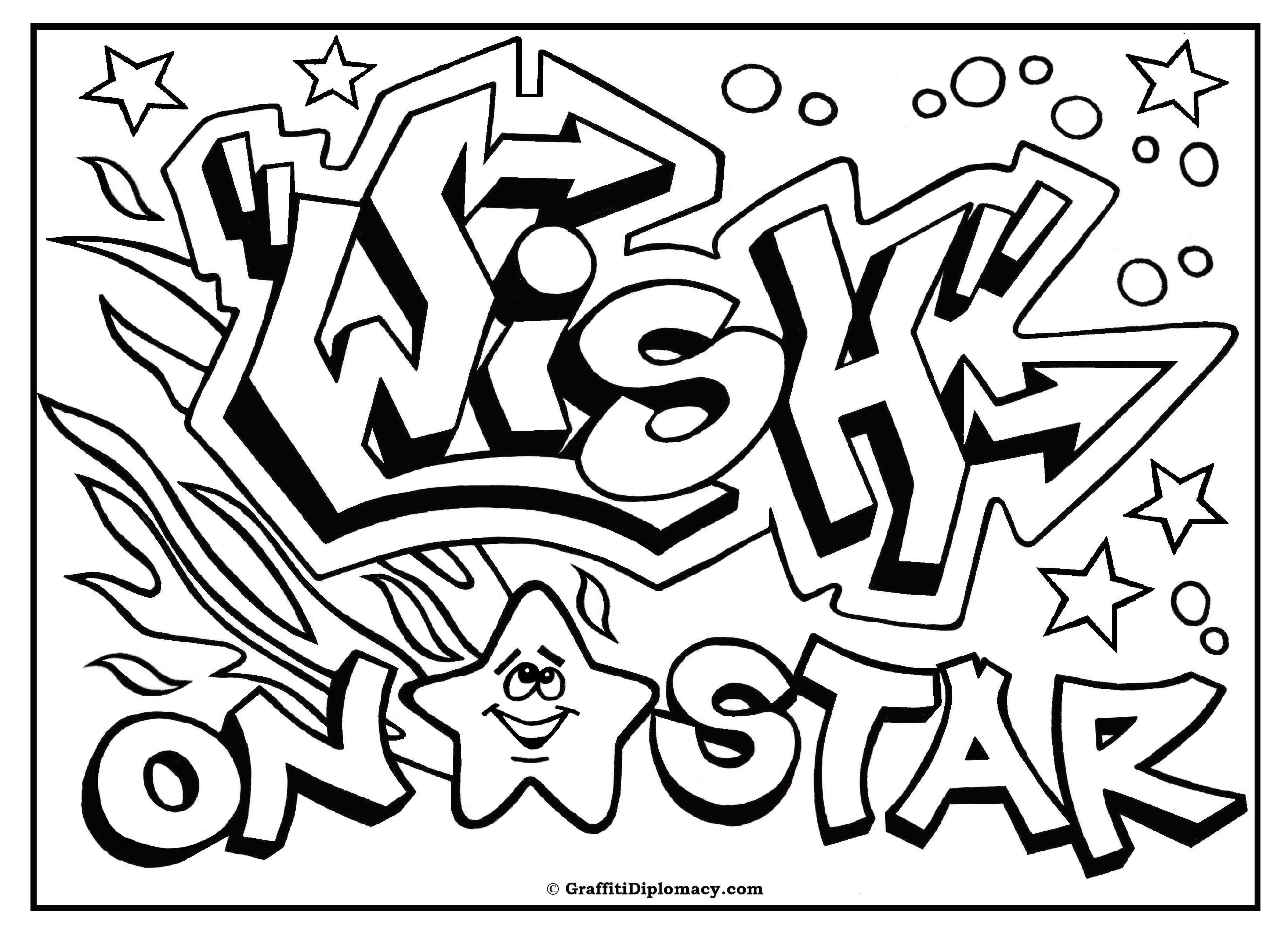 To Graffiti Words Coloring Pages For Teenagers 3508x2552 To Graffiti Words Coloring Pages For Teenagers