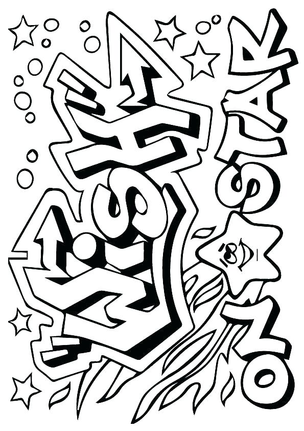 Graffiti Letters Coloring Pages at GetColorings.com | Free printable ...