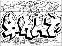 Free Graffiti Coloring Page From Because Y's A Crooked Letter 236x177 Free Graffiti Coloring Page From Because Y's A Crooked Letter