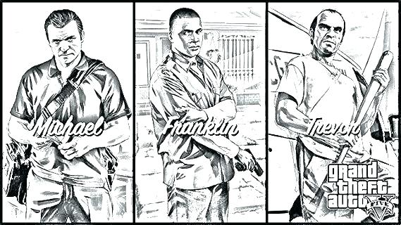569x320 Gta 5 Coloring Pages Fun V Coloring Pages Grand Theft Auto 5