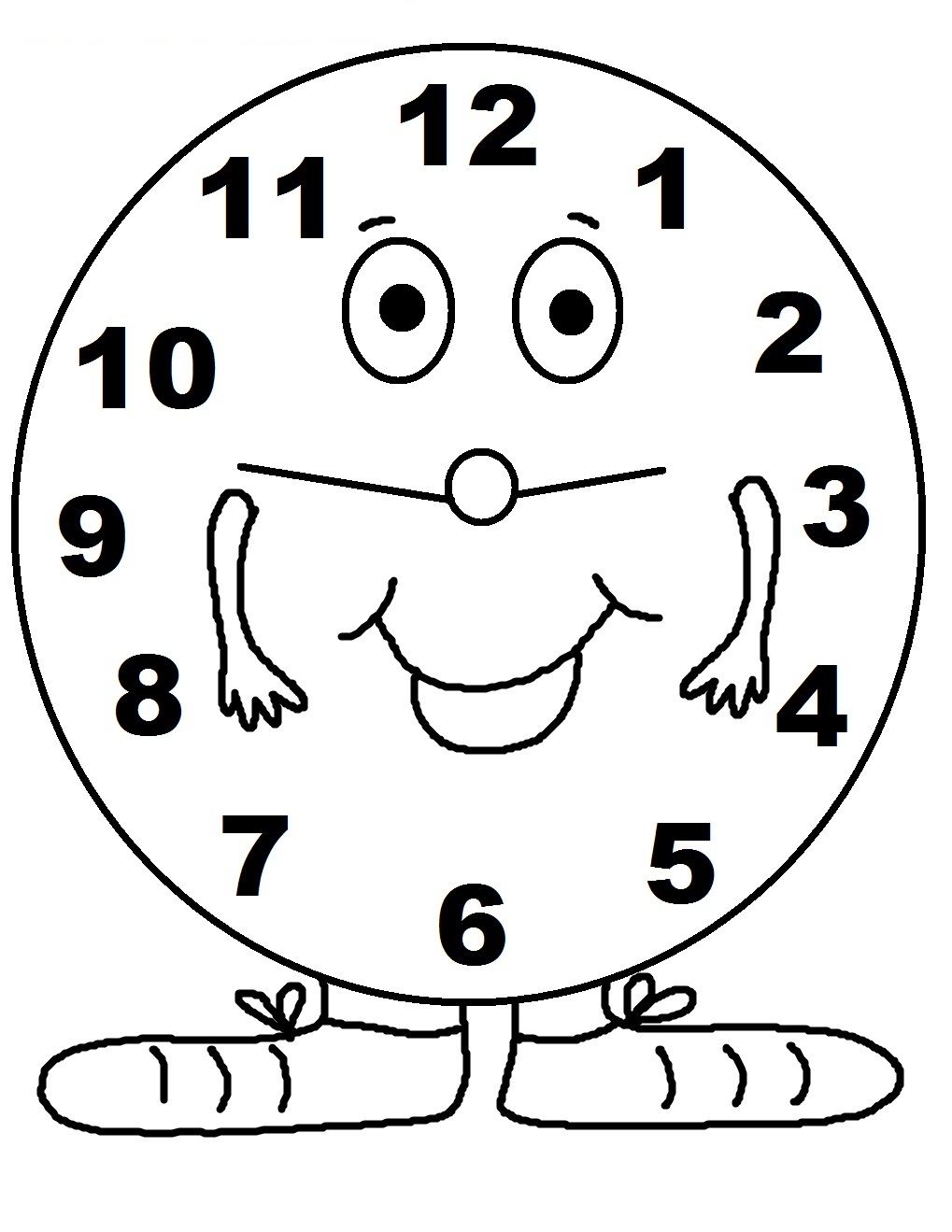 Clock Coloring Page 1019x1319 Clock Coloring Page