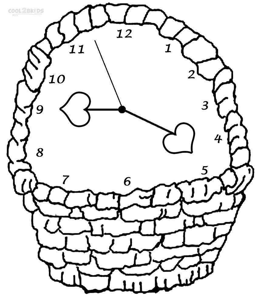 Printable Clock Coloring Pages For Kids Cool2bkids 850x978 Printable Clock Coloring Pages For Kids Cool2bkids