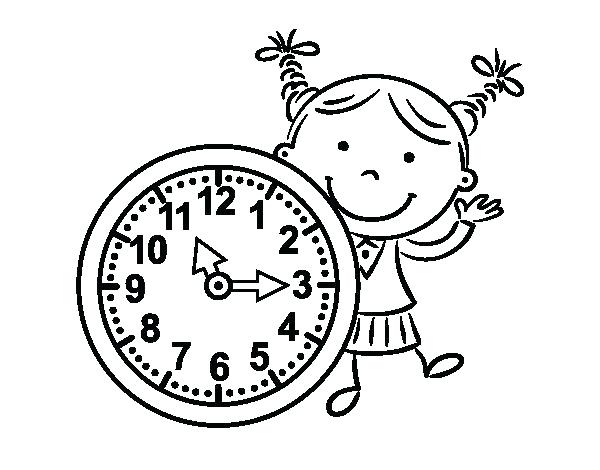 Clock Coloring Page Clock Coloring Page Girl With Clock Coloring 600x470 Clock Coloring Page Clock Coloring Page Girl With Clock Coloring
