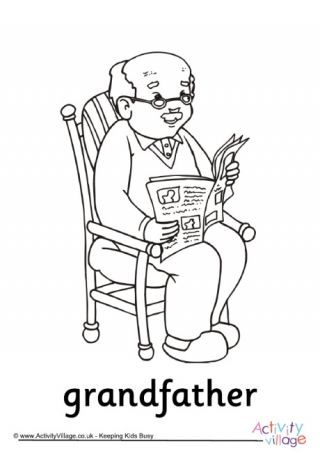 Grandfather Colouring Page Grandparents 320x453 Grandfather Colouring Page Grandparents