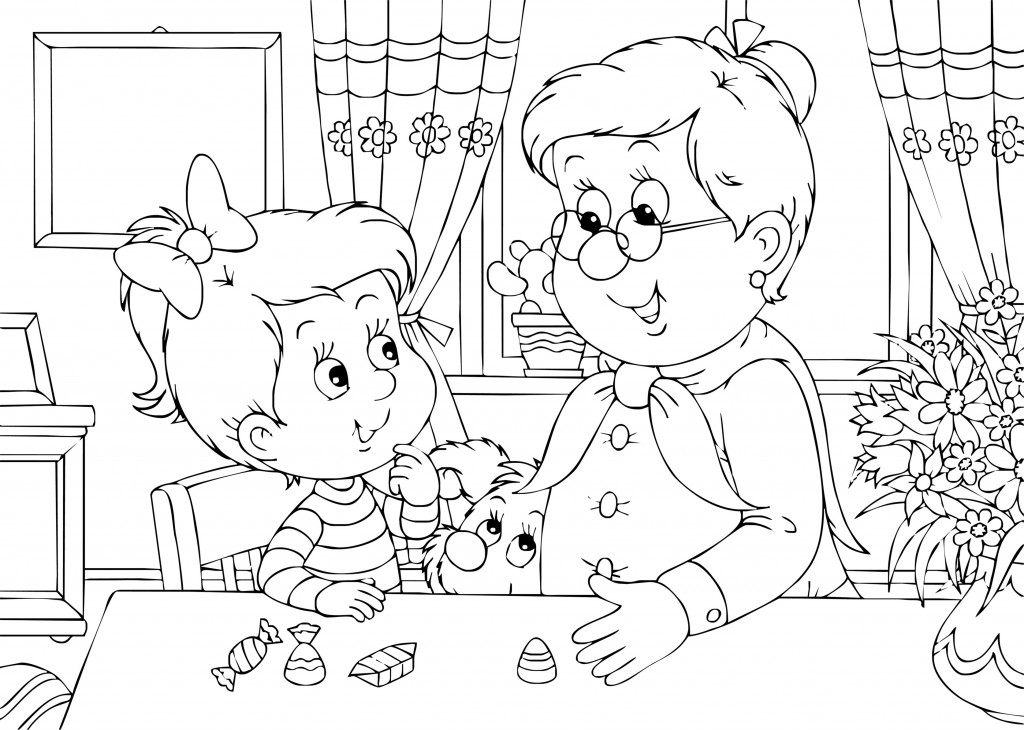 Grandma And Me Coloring Page For Grandparent's Day Grandparent'S 1024x730 Grandma And Me Coloring Page For Grandparent's Day Grandparent'S