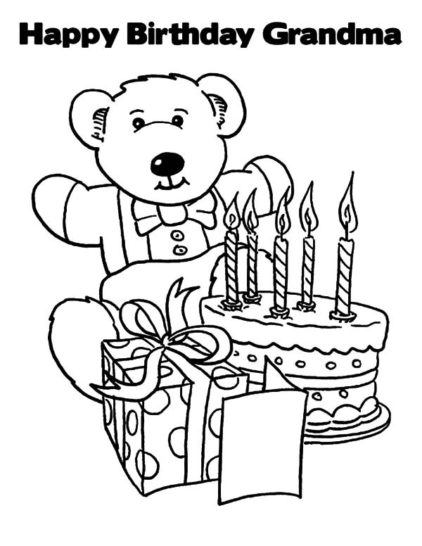 Grandma Birthday Coloring Pages Happy Birthday Grandma Coloring 600x776 Grandma Birthday Coloring Pages Happy Birthday Grandma Coloring