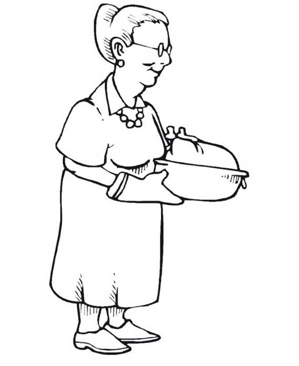 Grandma Famous Turkey On Gran Parents Day Coloring Page 600x735 Grandma Famous Turkey On Gran Parents Day Coloring Page