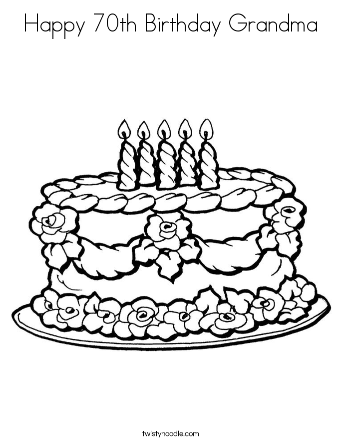 Happy 70th Birthday Grandma Coloring Page 685x886 Happy 70th Birthday Grandma Coloring Page