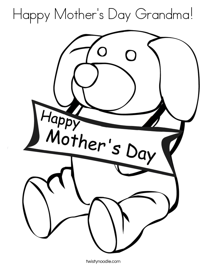 Happy Mother's Day Grandma Coloring Page 685x886 Happy Mother's Day Grandma Coloring Page