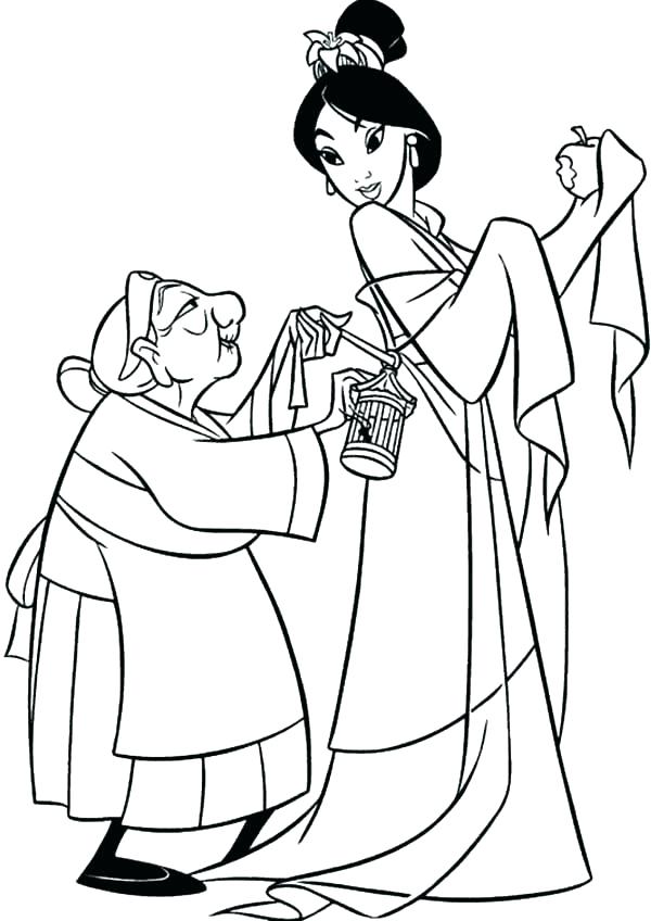 Mulan Coloring Page Coloring Page Coloring Page Grandmother Fa 600x848 Mulan Coloring Page Coloring Page Coloring Page Grandmother Fa
