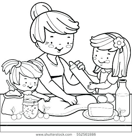 Grandmother Coloring Pages 450x470 Grandmother Coloring Pages