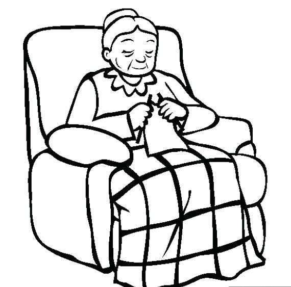 570x563 Grandma Coloring Pages Related Posts Grandparents Day Coloring