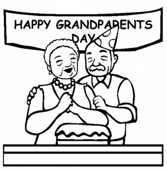 570x582 Grandparents Day Coloring Pages To Print And Color