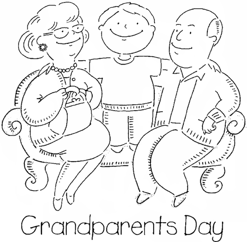 500x490 Best Grandparents Day Coloring Free 4260 Printable