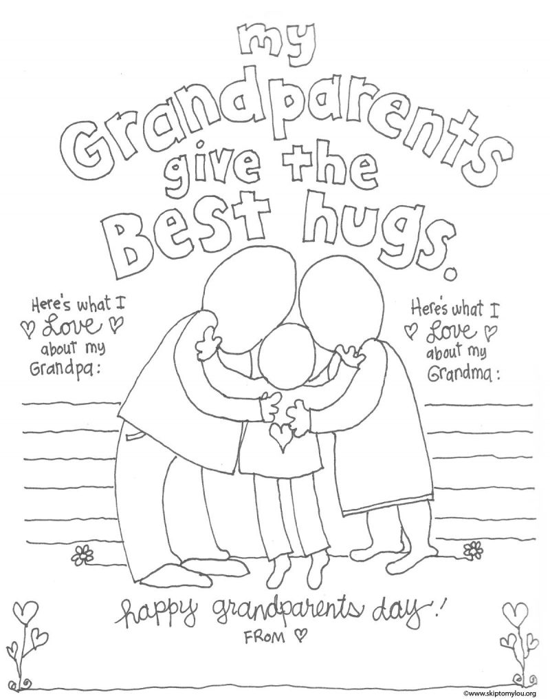 800x1015 Grandparent Coloring Pages For Grandparents Day Skip To My Lou