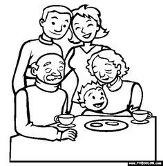 236x240 Boxing Day Family Gathering Online Coloring Page Babies