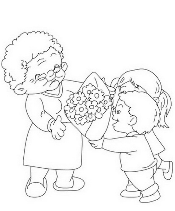 570x687 Grandparents Coloring Pages Free Grandparent Coloring Pages (4