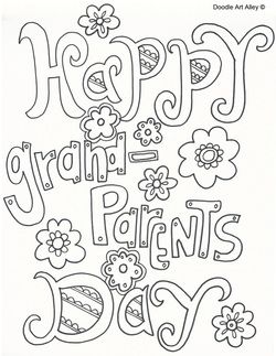 250x323 Grandparent's Day Coloring Sheets Letteringclipartgraphics
