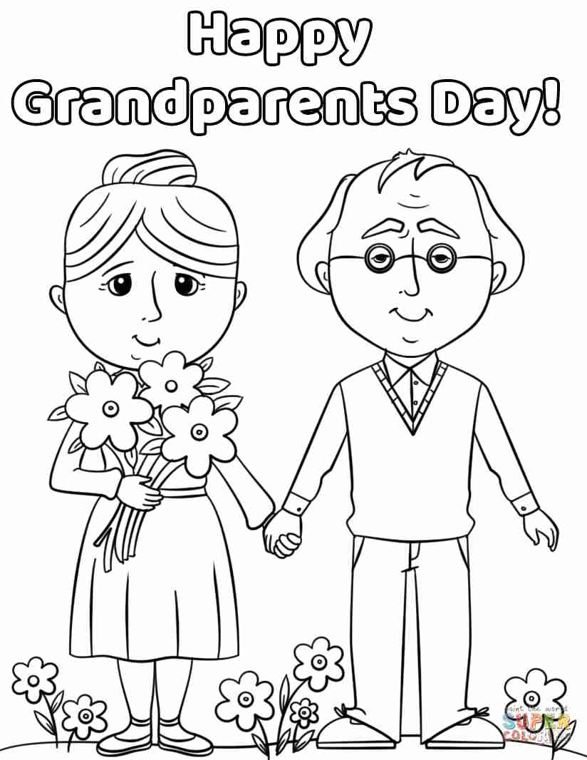 Happy Grandparents Day Coloring Page Free Printable Pages 824x1066 Happy Grandparents Day Coloring Page Free Printable Pages