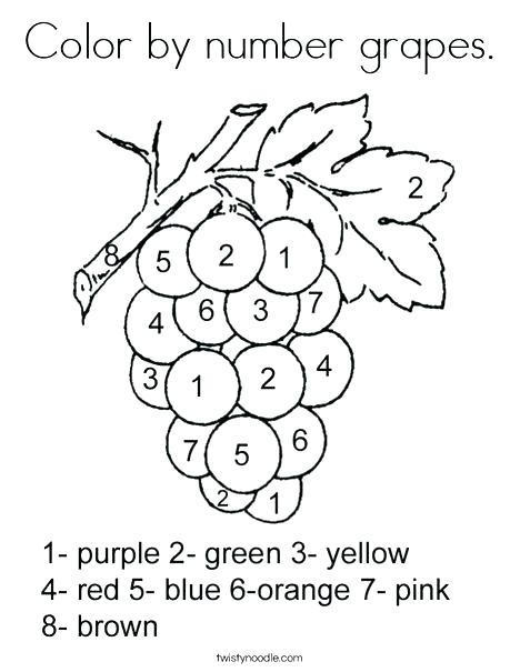 468x605 Grape Coloring Page Grape Coloring Page Color By Number Grapes