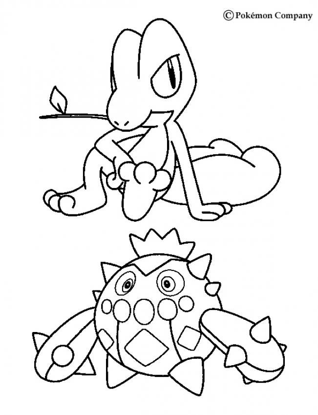 651x850 Treecko And Cacnea Pokemon Coloring Page. More Grass Pokemon