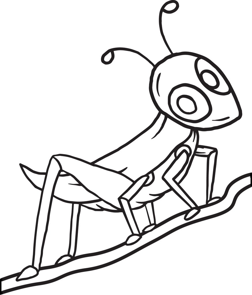 874x1024 Free, Printable Grasshopper Coloring Page For Kids Supplyme