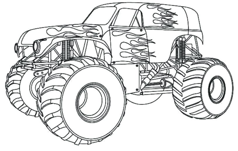 816x520 Monster Truck Coloring Pages Related Post Grave Digger Monster