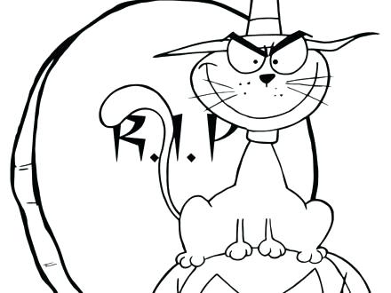 Tombstone Coloring Page Tombstone Coloring Page Cat On Pumpkin 440x330 Tombstone Coloring Page Tombstone Coloring Page Cat On Pumpkin