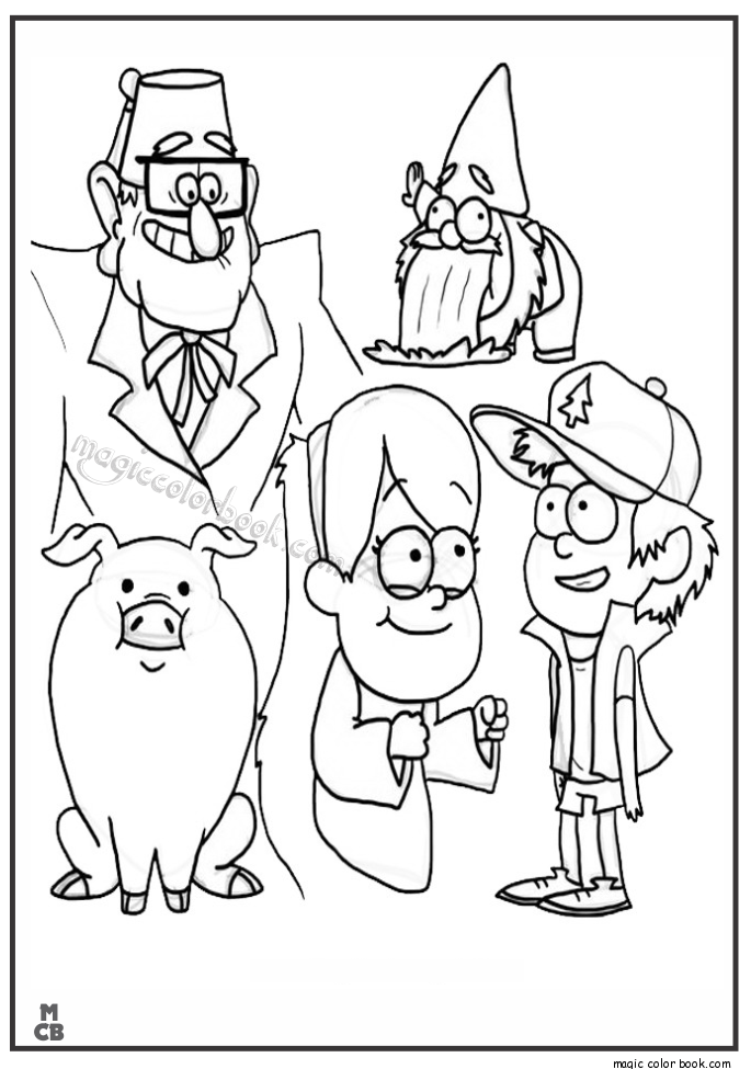 Gravity Falls Coloring Pages 02 685x975 Gravity Falls Coloring Pages 02