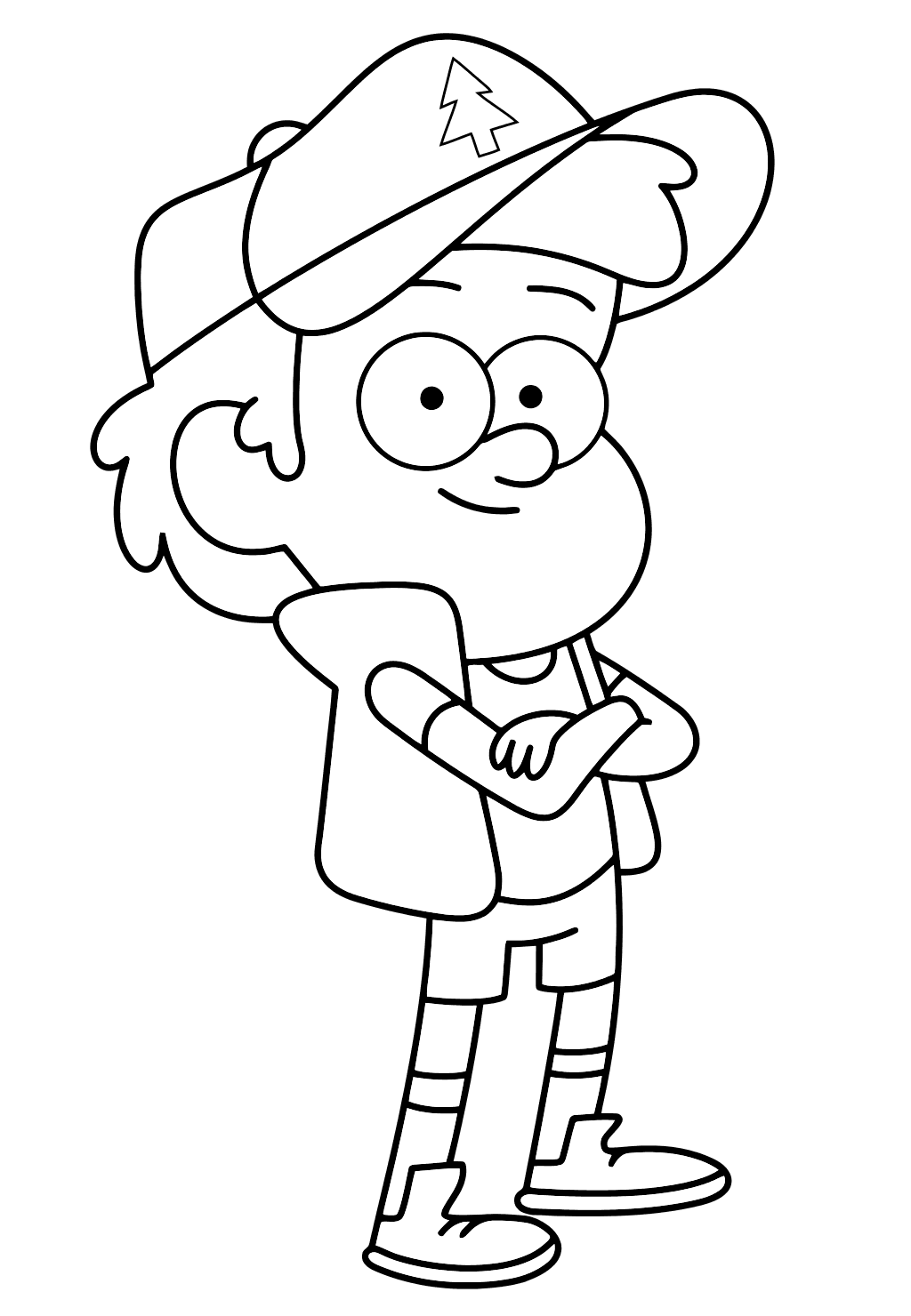 Gravity Falls Dipper Pines Colouring Page 1024x1480 Gravity Falls Dipper Pines Colouring Page