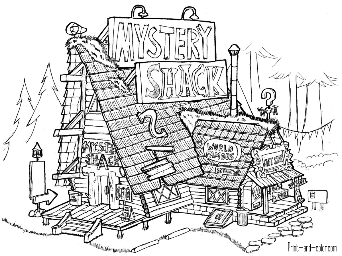 1200x900 Inspiring Gravity Falls Coloring Pages With Wa