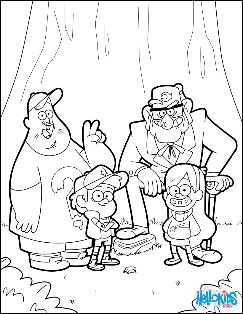 820x1060 Welcome To Gravity Falls Coloring Pages Hellokids Com