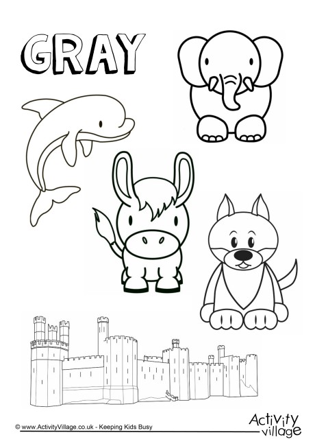 Gray Things Colouring Page 460x650 Gray Things Colouring Page