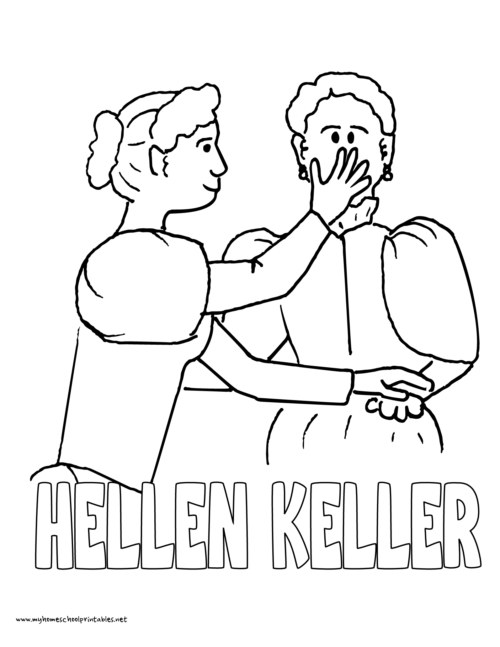 1594x2063 History Coloring Pages Volume 4 Helen Keller