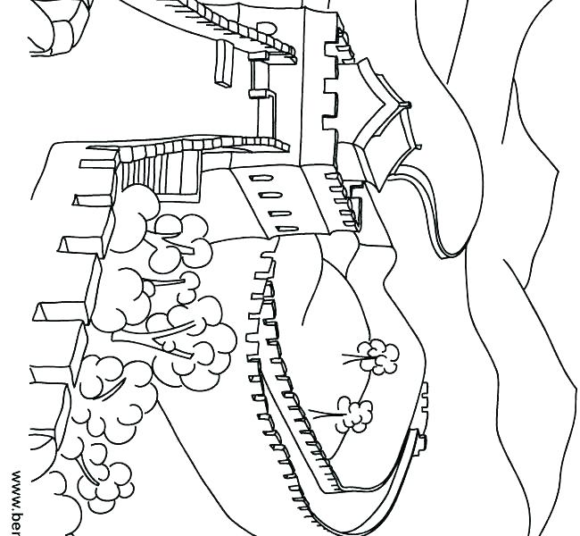 Great Wall Of China Coloring Page