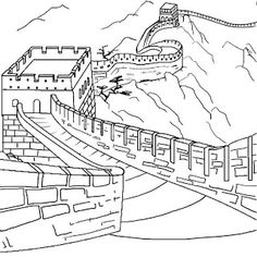 The Great Wall Of China Coloring Page For Kids Asia 236x236 The Great Wall Of China Coloring Page For Kids Asia