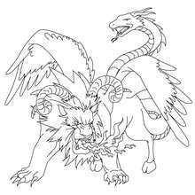 220x220 Chimera The Monstruous Fire Breathing Creature Coloring Page