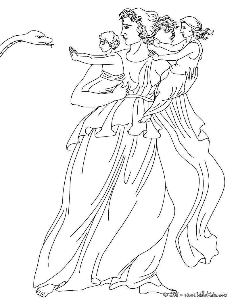 821x1061 Leto Greek Goddess Amp Gods Coloring Page Coloring Pages