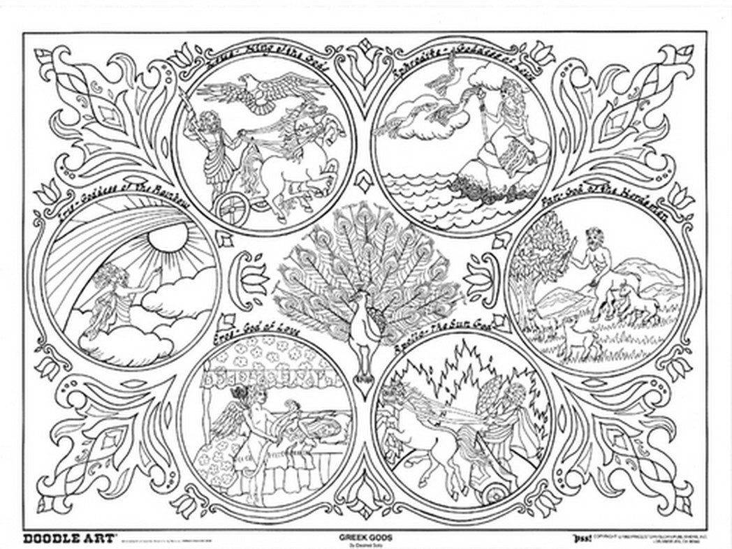 1048x786 Greek Mythology Coloring Pages 21708 Lively Mythical Mosm