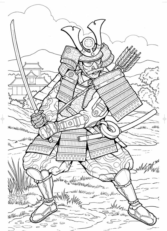 558x770 7 Images Of Anime Samurai Coloring Pages