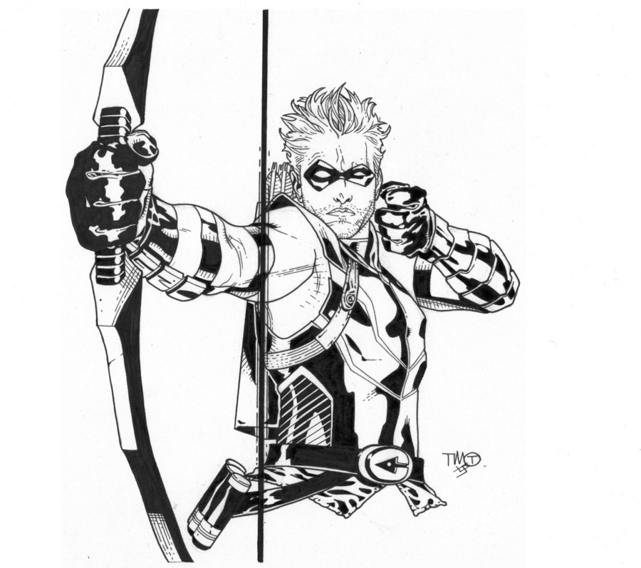 Green Arrow Inks By Josephlsilver 900x797 Green Arrow Inks By Josephlsilver