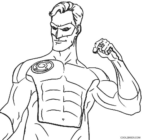 600x594 Printable Green Lantern Coloring Pages For Kids Cool2bkids