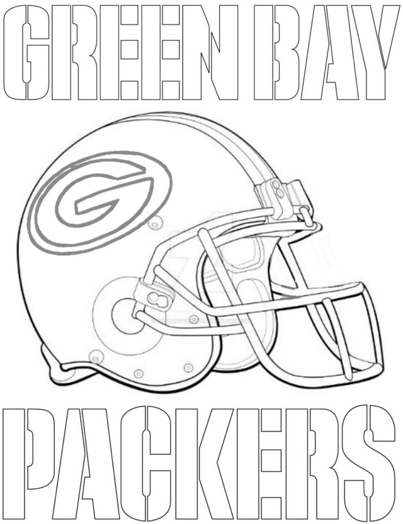 Green Bay Packers Helmet Coloring Page
