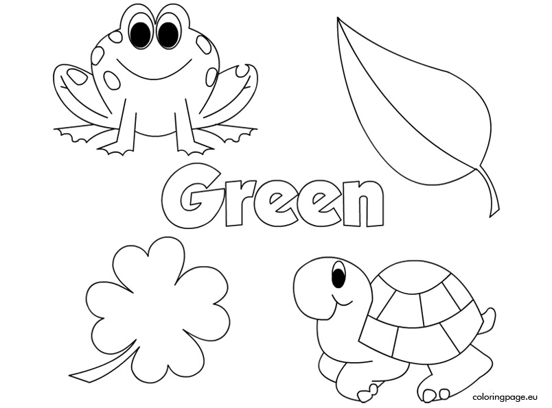 804x595 The Color Green Coloring Page