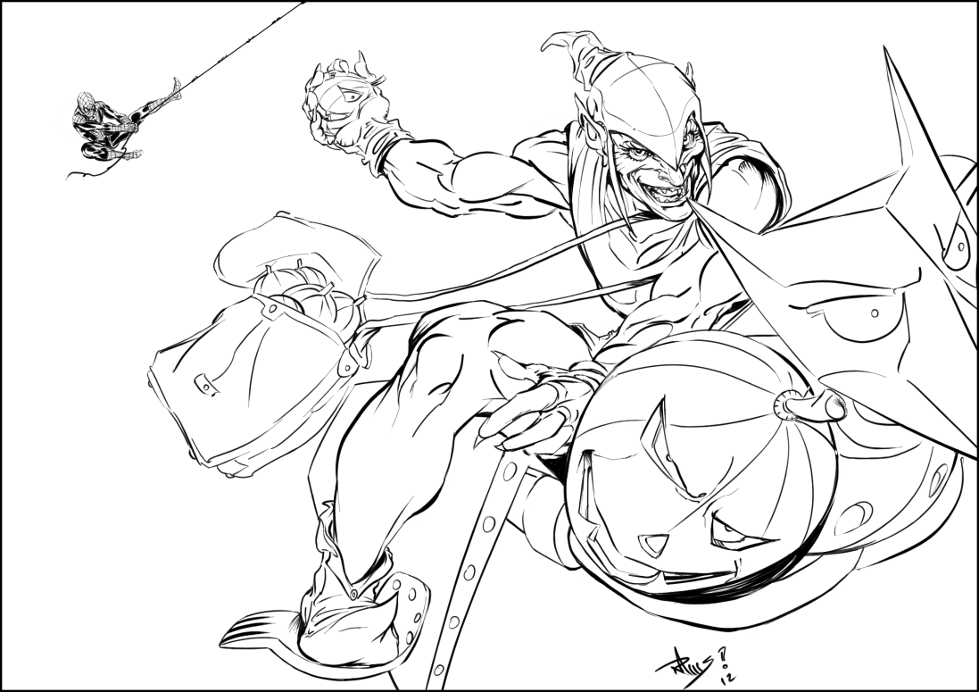 Green Goblin Coloring Pages 1097x775 Green Goblin Coloring Pages