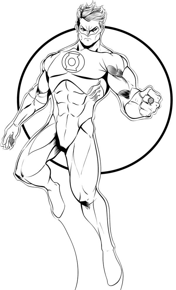 600x986 Green Lantern Coloring Pages