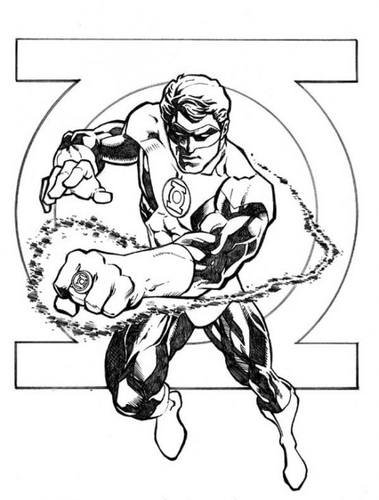 553x730 Green Lantern Coloring Page Superheroes Coloring Pages