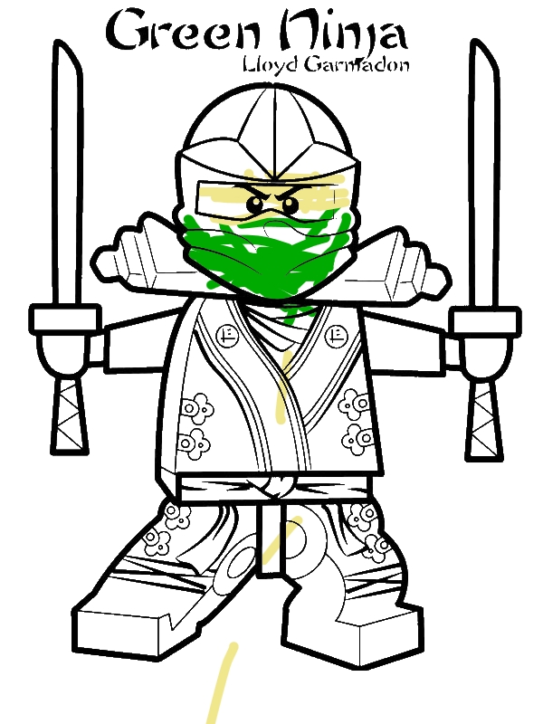 Lloyd Garmadon Ninjago Green Ninja Coloring Page 600x800 Lloyd Garmadon Ninjago Green Ninja Coloring Page