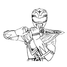 Green Power Ranger Coloring Page